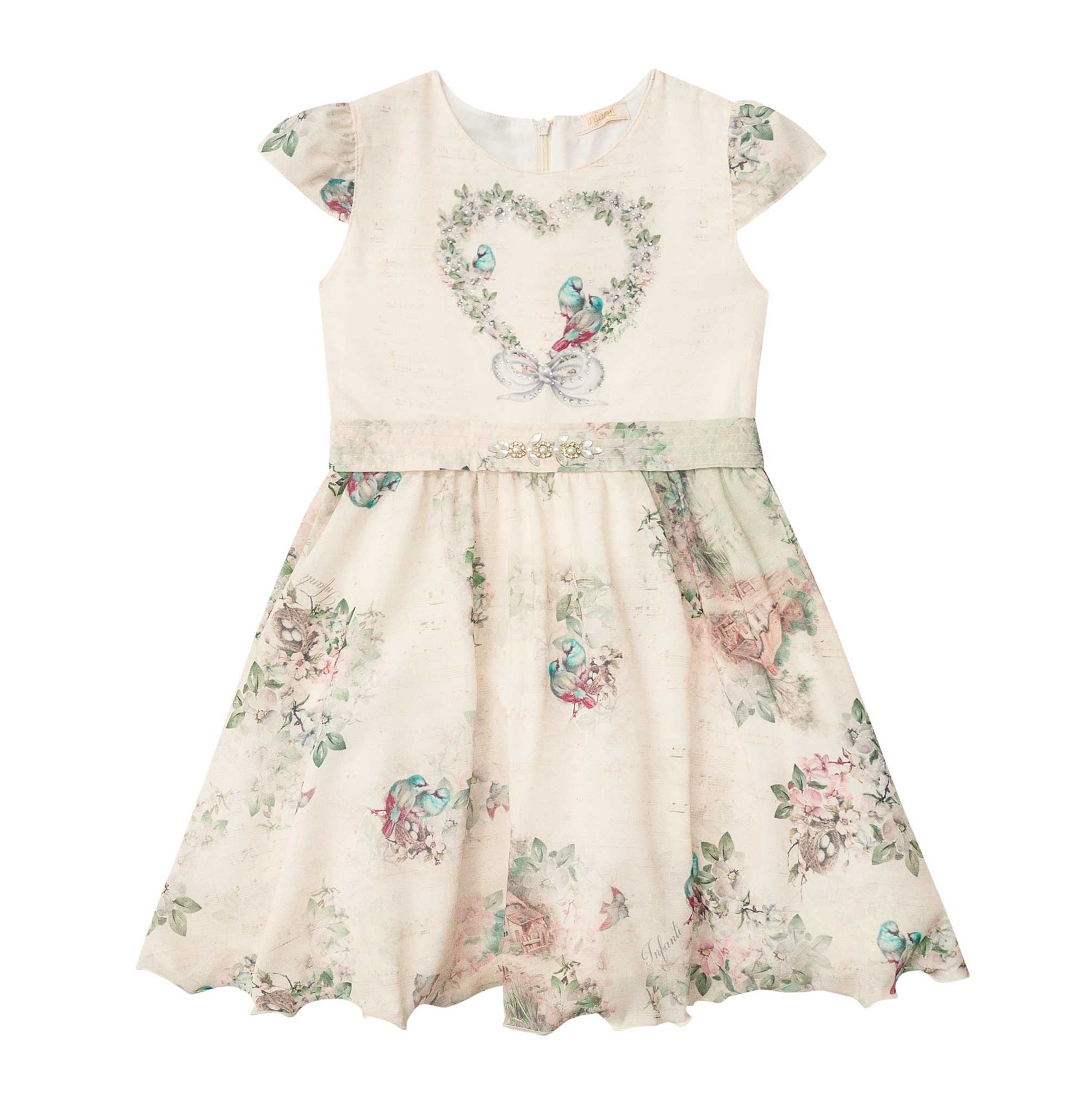 vestido de crepe infantil