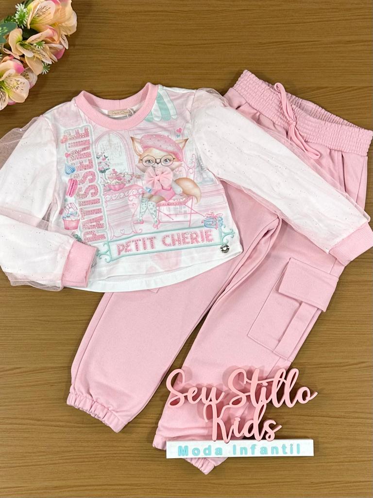 Conjunto Infantil Petit Cherie Inverno Gatinha Patisserie