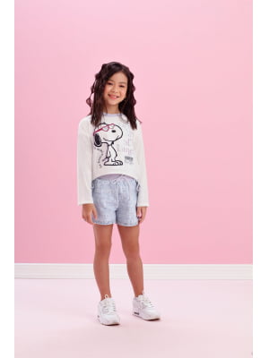 Conjunto Infantil Petit Cherie Snoopy com Shorts One Day