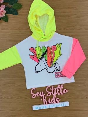 Conjunto Infantil Petit Cherie Snoopy com Shorts Paraquedas