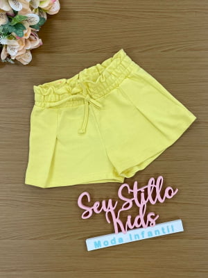 Shorts Infantil Momi Verão Amarelo
