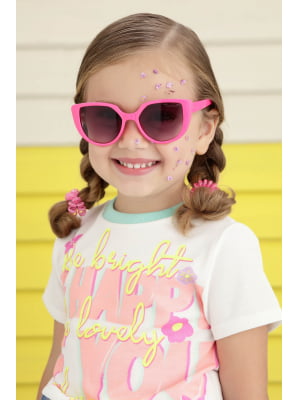Óculos de Sol Infantil Mon Sucre Verão Gatinho Rosa Neon