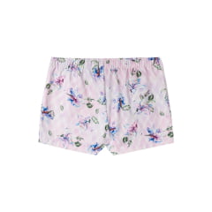 Conjunto Infantil Shorts Floral e Blusa Rosa Infanti